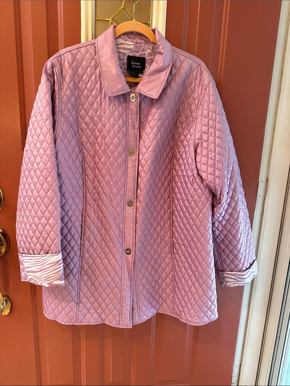 dennis basso Lavender Quilted Jacket